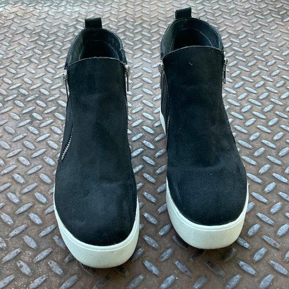 Soda Women shoes Black Mid Top Black Faux Suede Upper Shoes Size 10 - Picture 4 of 12